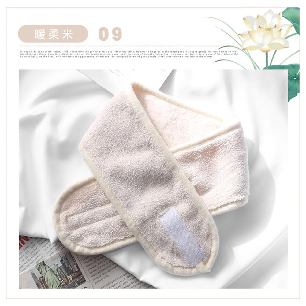 Spa Facial Headband Make Up Shower Wrap Head Terry Cloth Hair Band Adjustable Towel for Women Face Washing Bath Sport Headwear