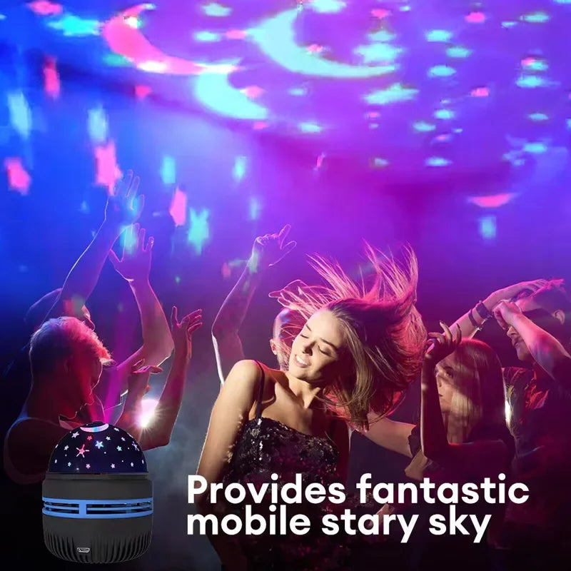 Magic Ball Stage Light — Star & Moon Night Light Projector