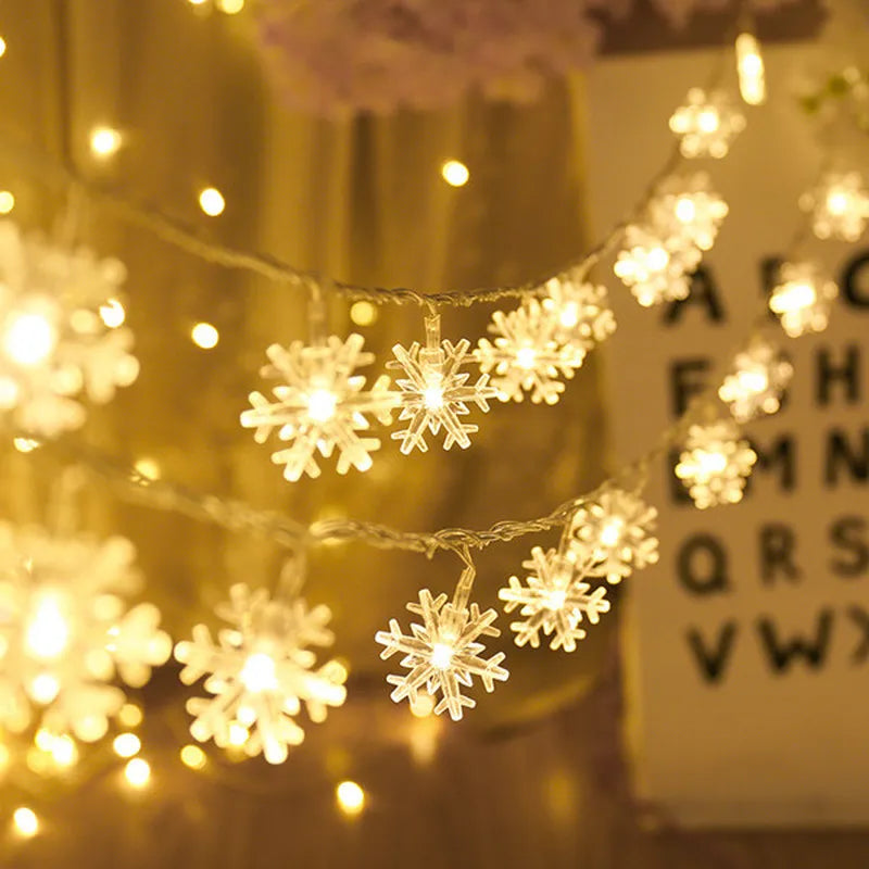 Snowflake LED Light Christmas Decoration — Hanging Garland