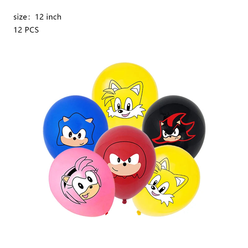 Cartoon Anime Birthday Party Decoration Customizable Birthday Set New Combination Latex Balloon Event Supplies Banner Backdrop