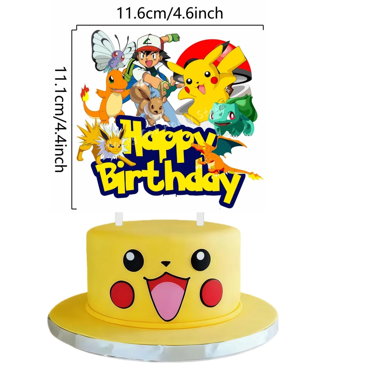 Topper Pokemon Cake Birthday Pokemon Decoration Cake Topper Pikachu Cupcake Topper Baby Shower Baking DIY Supplies Party Favors