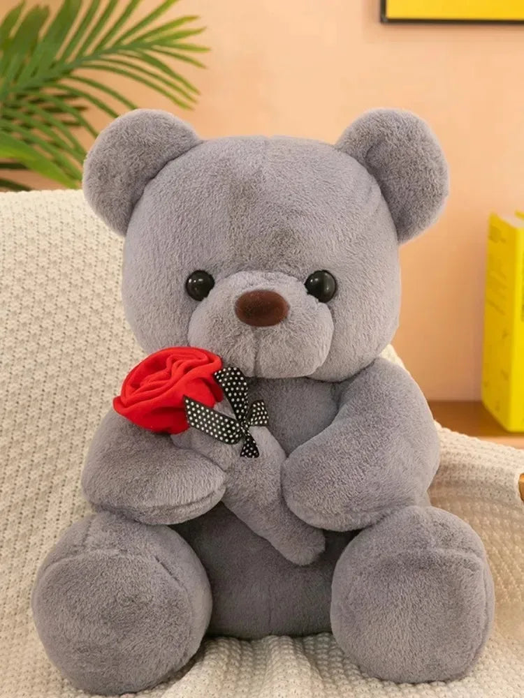 2026  Valentine's Day Roses Cute Teddy Bear Animal Plush Toys For Girls Teddy Bear Dolls Wedding Party Decors