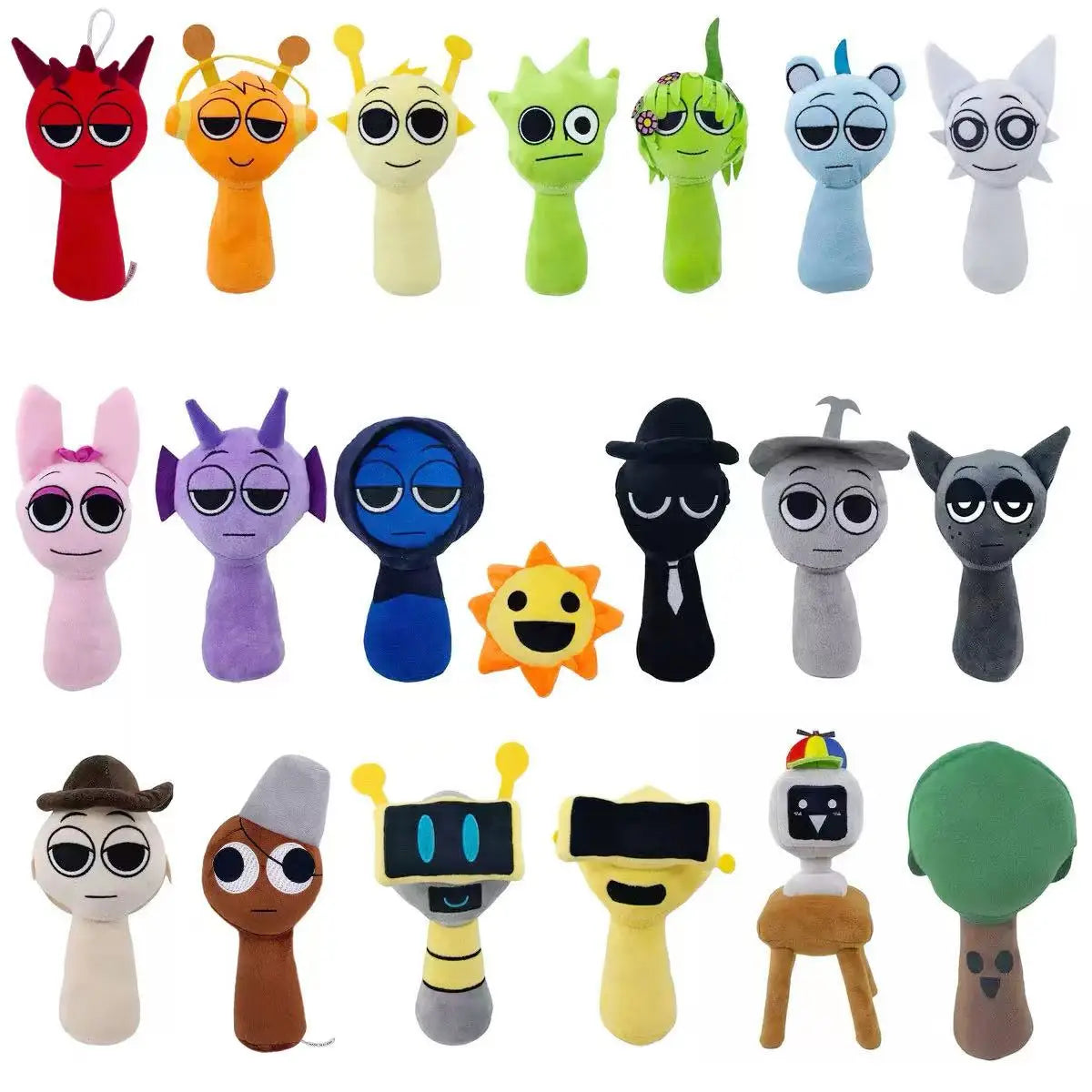 Sprunki Plush Toys Soft Stuffed Dolls Cartoon Game Pillow for Kids Birthday Christmas Gift - Plushie Collectible