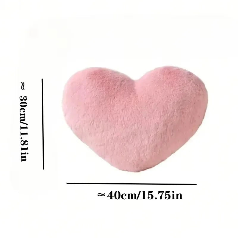 Heart Shaped Cushion 30x40cm Soft Pink Pillow Perfect Gift for Valentines Day Anniversary Adds Sweet Comfort and Back Support