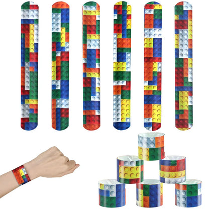 Kids Building Blocks Birthday Party Decoration Colorful Building Block Theme Party Supplies Kit Plates Cups Napkins Straw Ballon
