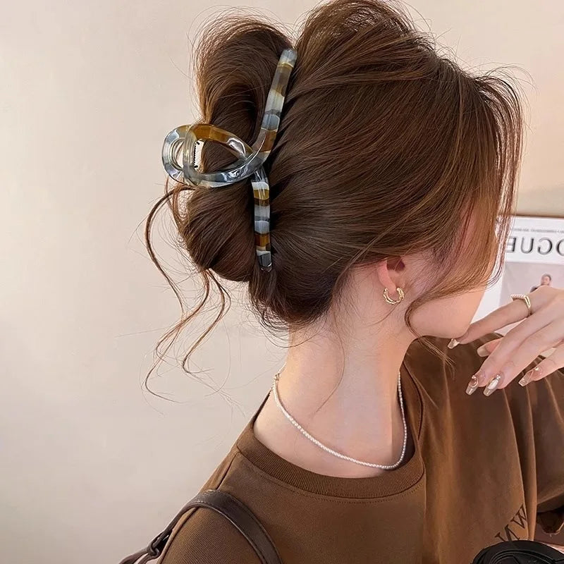 Elegant Bowknot Claw Clip Simple Style Stable Grip Claw Clip Hair Pin Fork Sticks for Hair DIY Accessory Hair Styling