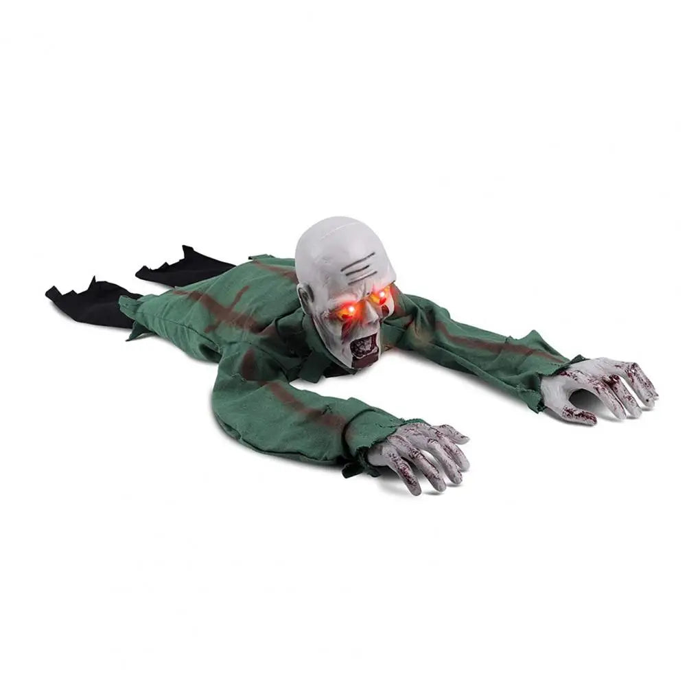 Crawling Ghost Toy Spooky Halloween Crawling Ghost Decoration with Sound Glowing Eyes Realistic Electric for Haunted for Scenes