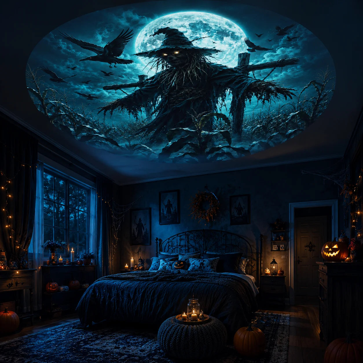 Halloween-Themed 10-Pattern Projection Ambient Night Light