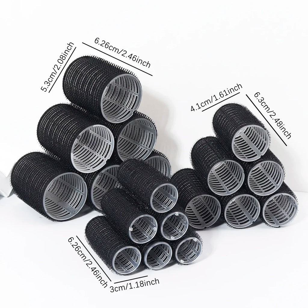 6PCS Heatless Self-Grip Curling Rods – No Heat Needed DIY Hair Styling Tool for Real Hair and Wigs, Home Curling Set