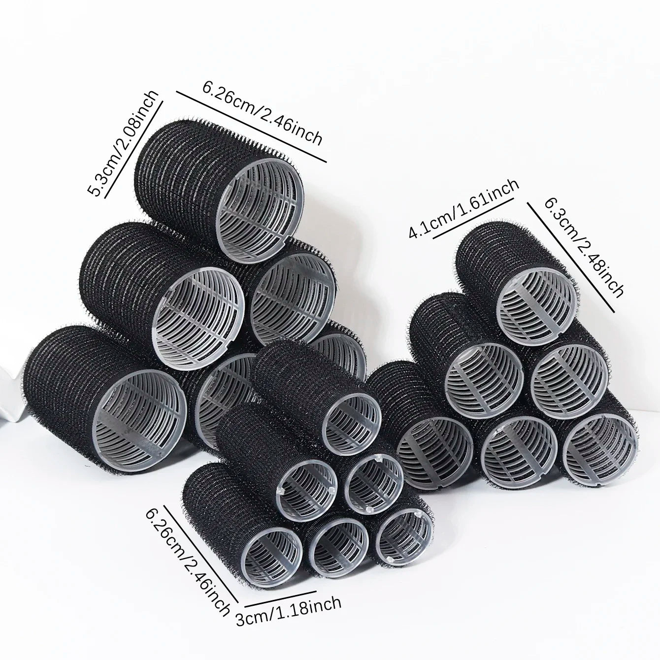 6PCS Heatless Self-Grip Curling Rods – No Heat Needed DIY Hair Styling Tool for Real Hair and Wigs, Home Curling Set