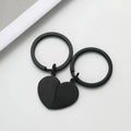 Stainless Steel Puzzle Keychain Blank For Engrave Metal Broken Keart Key Chain Couple Keychains Mirror polished 10pair