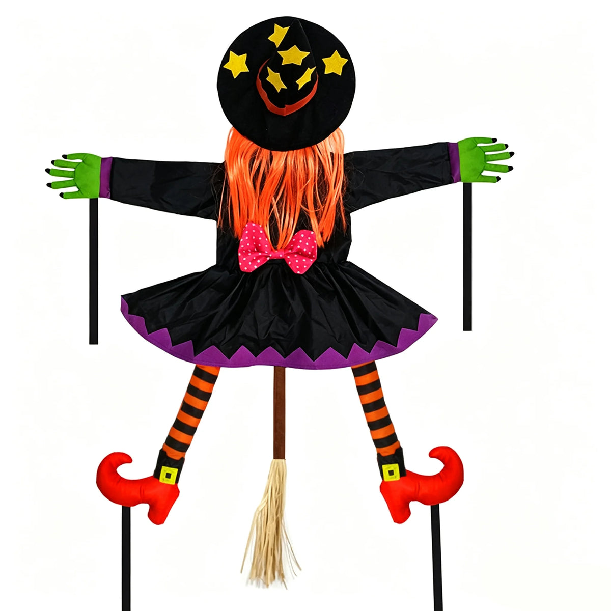 Halloween Crashing Into Tree Witch Doll