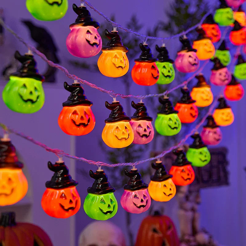 Pumpkin String Lights For Easter, Halloween, Christmas Room Decor RGB String Lights Indoor Lamps Outdoor Decor Lights