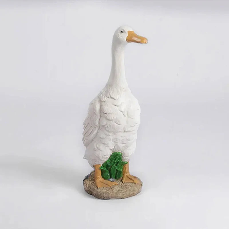 Creative Garden Courtyard Decoration Outdoor Farm Courtyard Lawn Light Flower Jar Decoration Simulation Animal Duck Glowing Duck