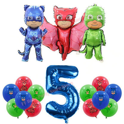 Super Hero PJed Mask Birthday Party Decoration Kids Boys Party Favors Plate Cup Balloon Banner Baby Shower Event Supplies Gifts