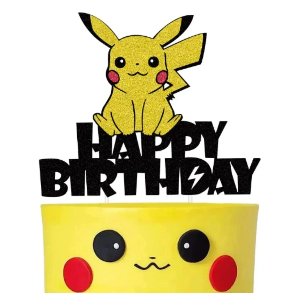 Topper Pokemon Cake Birthday Pokemon Decoration Cake Topper Pikachu Cupcake Topper Baby Shower Baking DIY Supplies Party Favors
