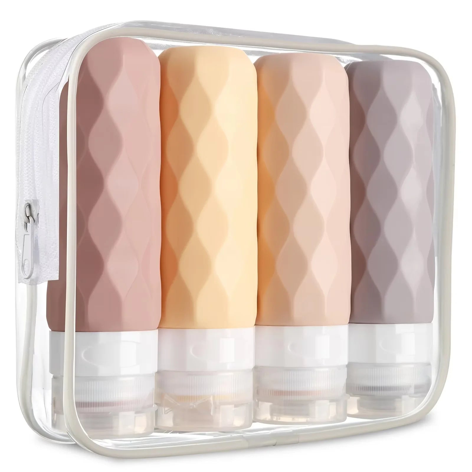 90ml/Set Silicone Travel Cosmetics Bottles Empty Squeeze Containers Leakproof Refillable Bottle For Shampoo Conditioner Lotion