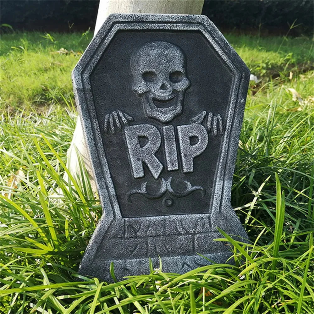 2023 Halloween Foam Tombstone Home Decoration Skeleton Horrible Haunted House Props Halloween Party Yard Decor Accessories