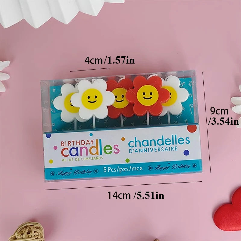 Birthday Candle Flower Plant Cake Decorative Candle Sunflower Cute Cartoon Party Activities Celebration Festival Candle
