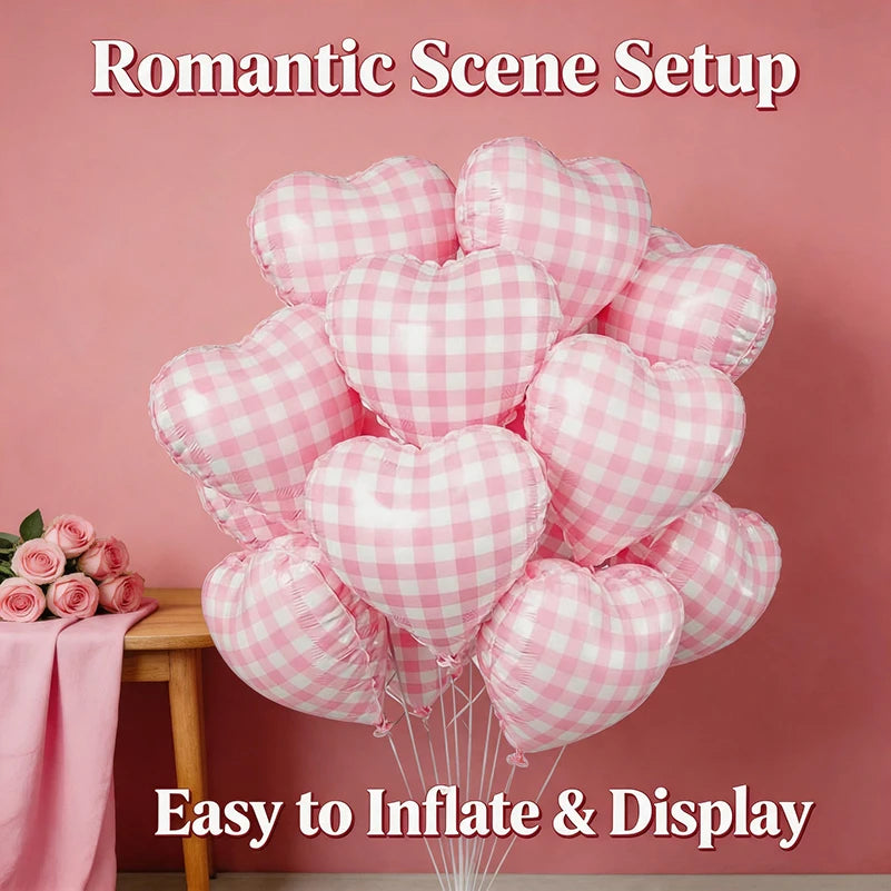 6/8PC 12inch Mesh Heart Foil Balloons With A Hollowed-out Mesh Heart Pattern Valentine's Day Weddings Parties Anniversaries