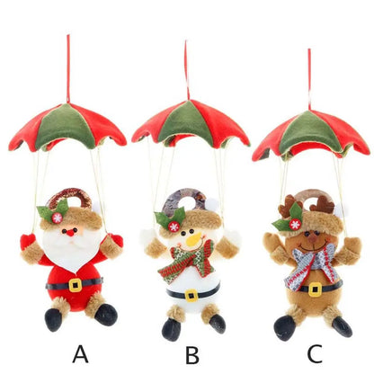 Parachute Christmas Doll — Santa Claus, Snowman, or Fawn Design