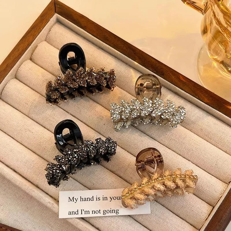 Glitter Shiny Small Grab Clip Women Girl Hair Side Clip Forehead Bang Princess Small Hair Claw Clamp Hair Clip Styling Headdress