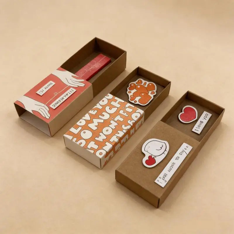 New 1Pcs Romantic "I Love You" Message Gift Handmade Love Box Card For Valentine's Day Anniversary Wedding Surprise For Her/Him