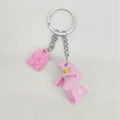 Couple Keychains Set - Matching Pink & Blue Anime Keyring Charms for Lovers, Cute Bag/Car Decor Gift for Him Her