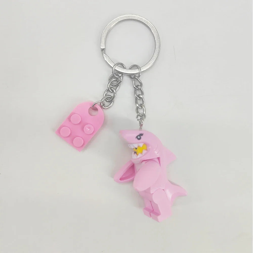 Couple Keychains Set - Matching Pink & Blue Anime Keyring Charms for Lovers, Cute Bag/Car Decor Gift for Him Her