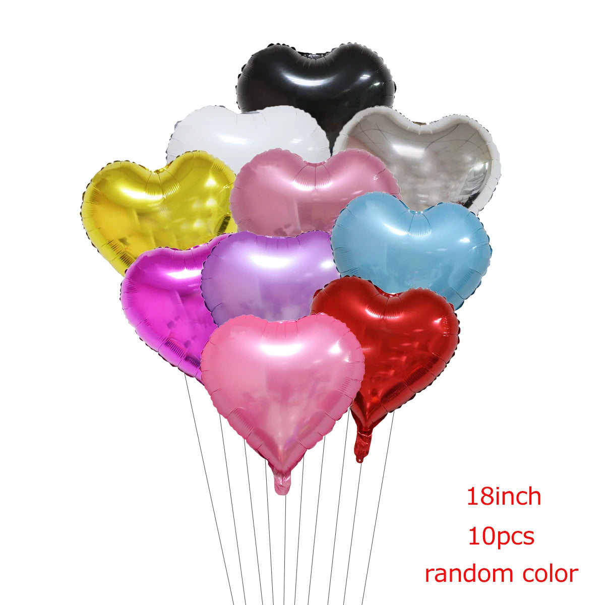 10pcs 18 Inch I LOVE You Heart Balloons Wedding Valentine's Day Decorations Marriage Propose Globos Wedding Balloon