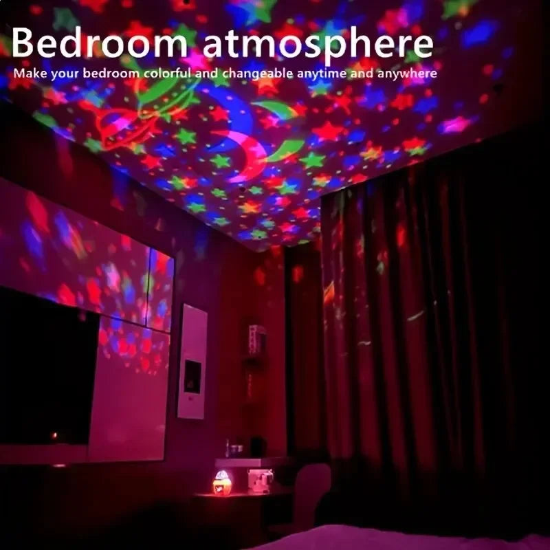 Magic Ball Stage Light — Star & Moon Night Light Projector